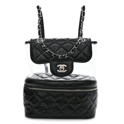 Chanel Crumpled Calfskin PVC Quilted Backpack Black 1 of 11