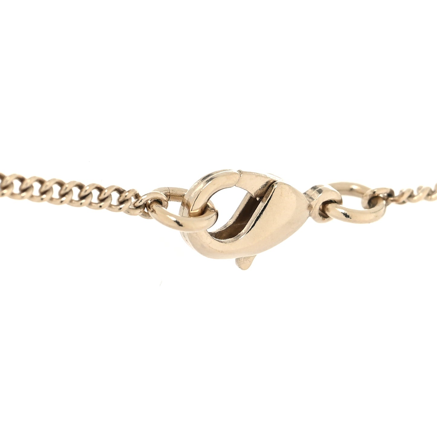 Baguette Crystal High Society CC Pendant Necklace Gold