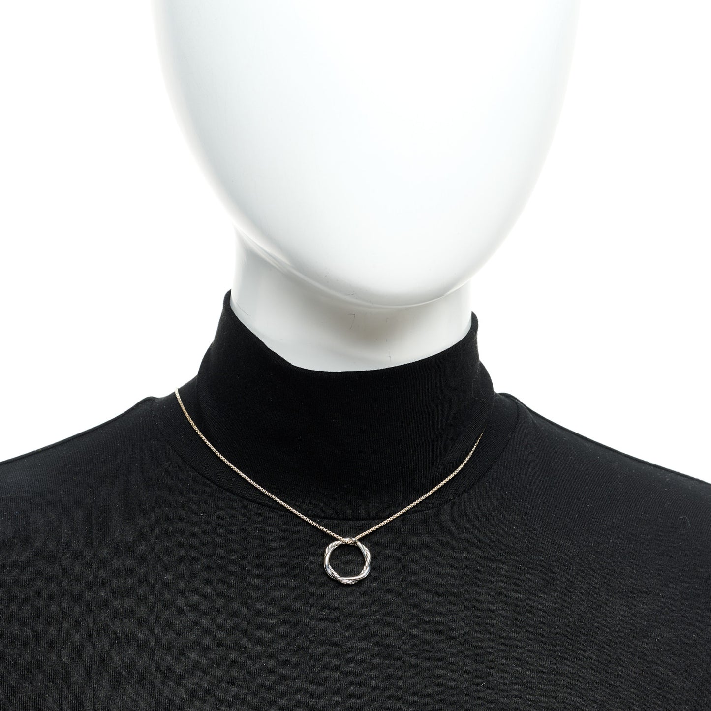 Sterling Silver Diamond Petite Infinity Pendant Necklace