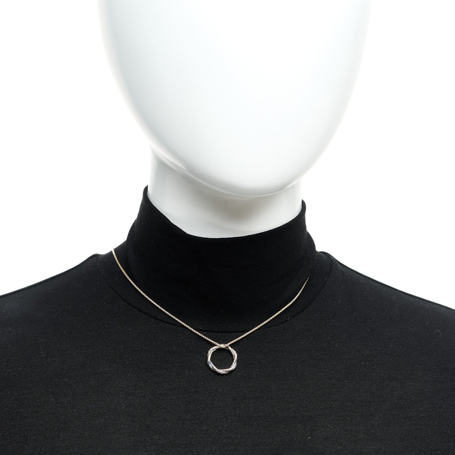 David Yurman Sterling Silver Diamond Petite Infinity Pendant Necklace 2 of 6