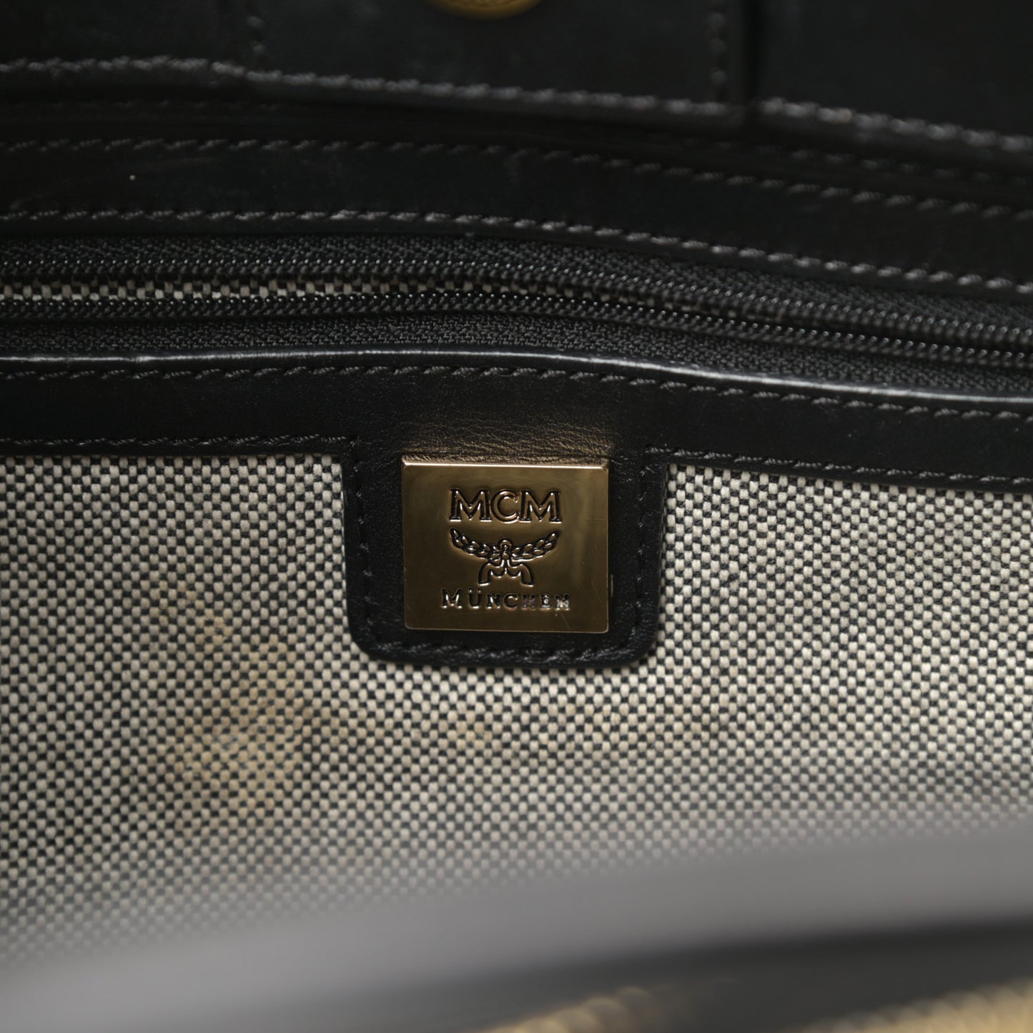 Visetos Small Kathy Double Zip Tote Cognac Black