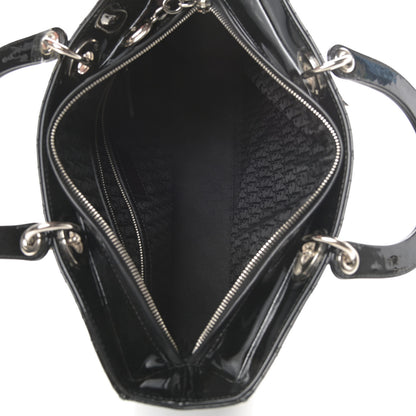 Christian Dior Patent Cannage Large Lady Dior Black 5 of 11