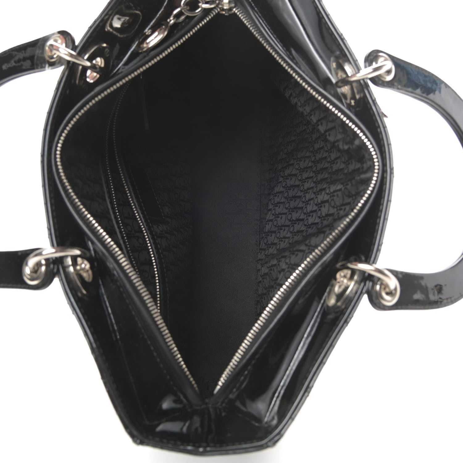 Christian Dior Patent Cannage Large Lady Dior Black 5 of 11