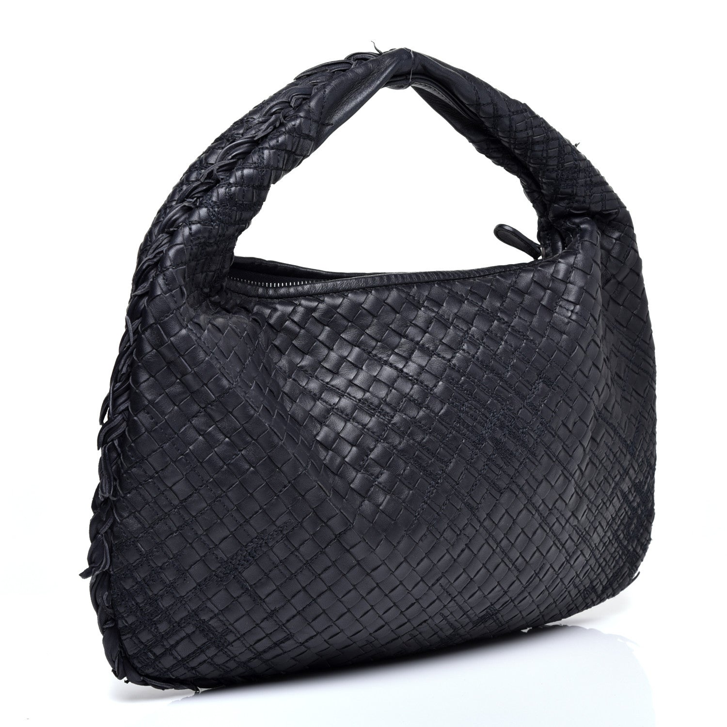 Bottega Veneta Nappa Intrecciato Fuzzy Medium Veneta Hobo Black 3 of 10