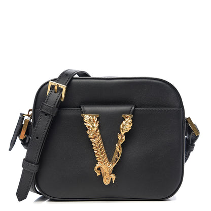 Versace Vitello Virtus Camera Bag Black 1 of 8