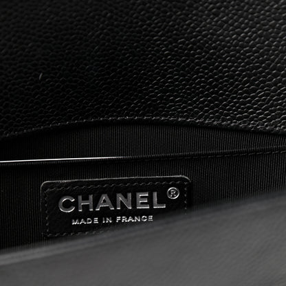 Chanel Caviar Chevron Quilted Small Boy Flap Black 6 of 10