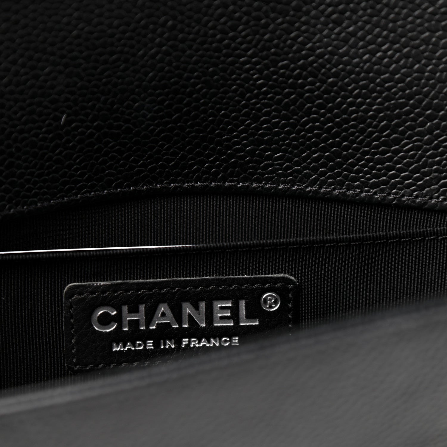 Chanel Caviar Chevron Quilted Small Boy Flap Black 6 of 10