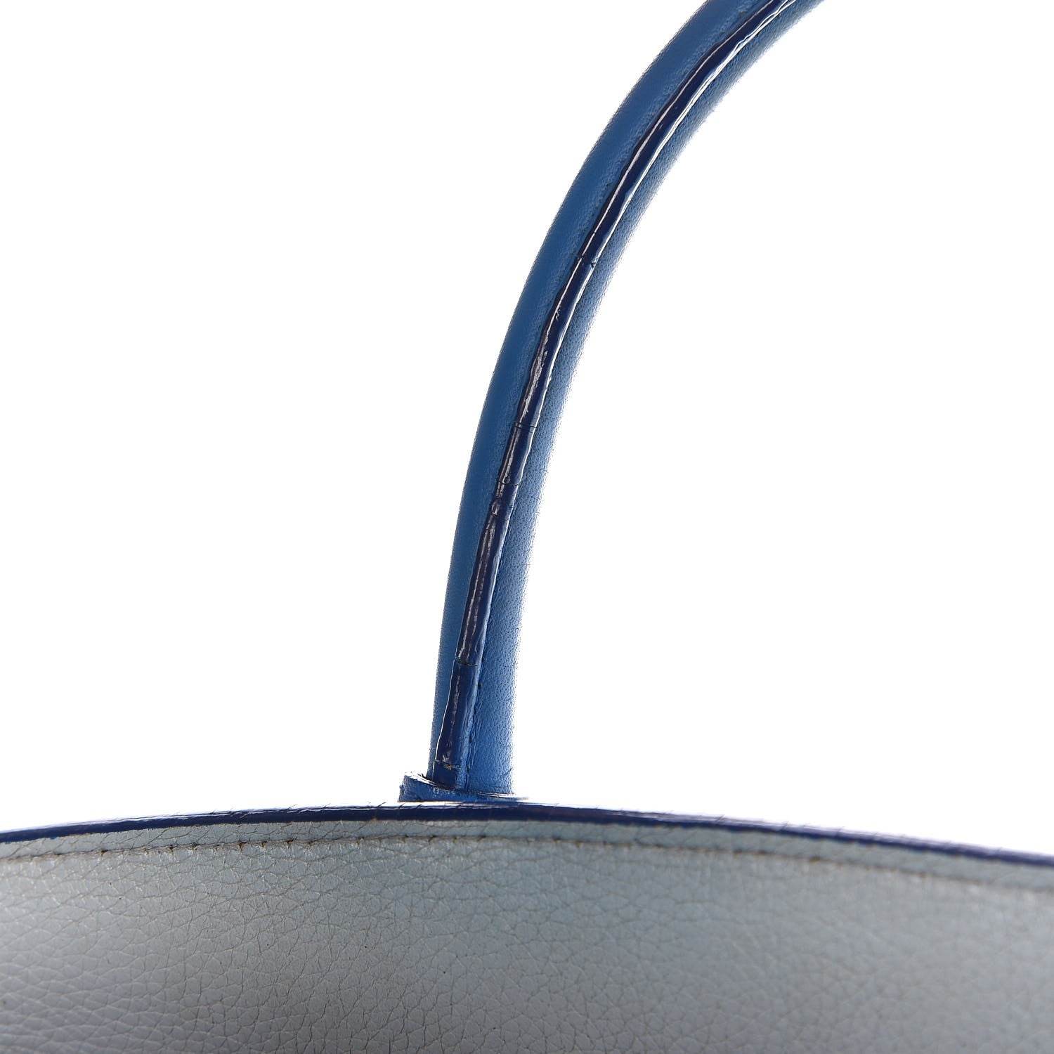 Christian Dior Grained Calfskin Bar Tote Blue 8 of 9