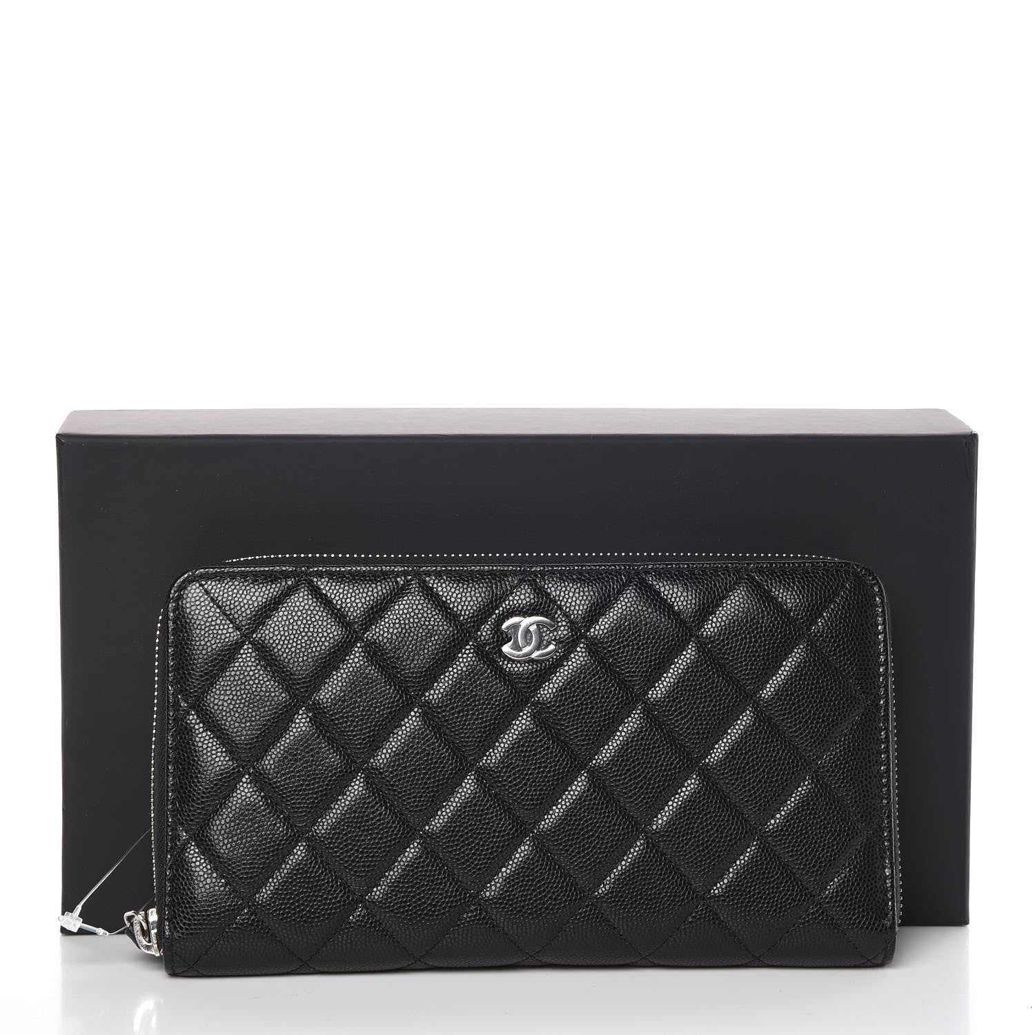 Chanel Caviar Quilted Large Zip Around Organizer Wallet Black 11 of 11