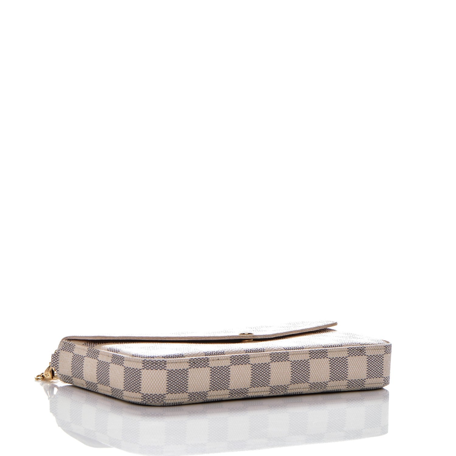 Louis Vuitton Damier Azur Pochette Felicie Chain Wallet Rose Ballerine 4 of 7