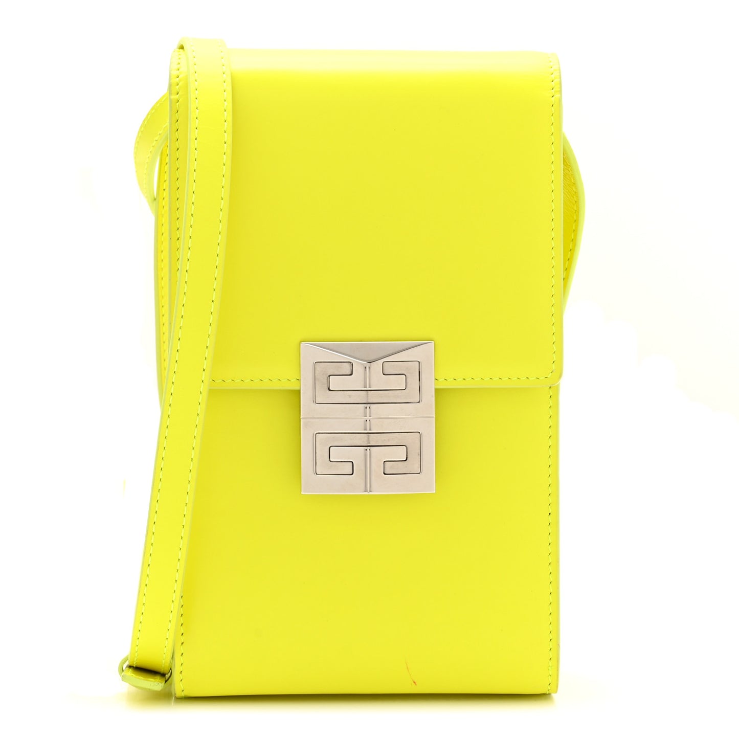 Box Calfskin Mini 4G Vertical Bag Fluo Yellow