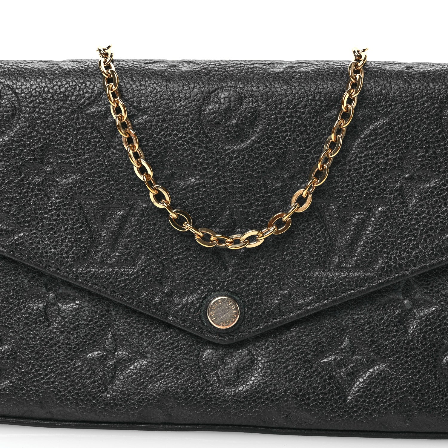 Louis Vuitton Empreinte Pochette Felicie Chain Wallet Black 9 of 11