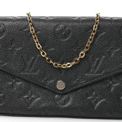 Louis Vuitton Empreinte Pochette Felicie Chain Wallet Black 9 of 11