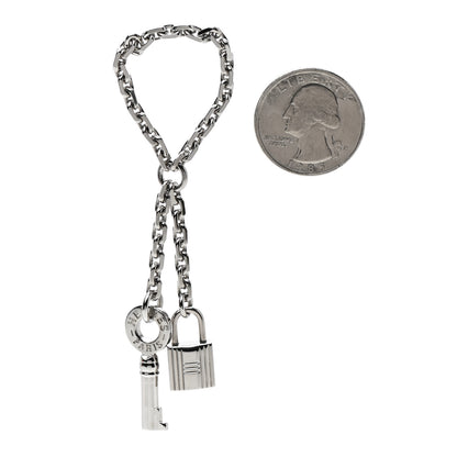 Hermes Palladium Key and Lock Scarf Ring 2 of 3