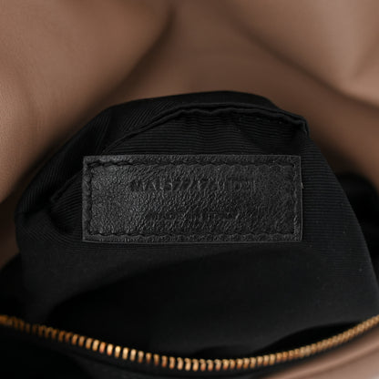 Saint Laurent Lambskin Quilted Small Loulou Puffer Monogram Chain Satchel Dark Beige 7 of 10