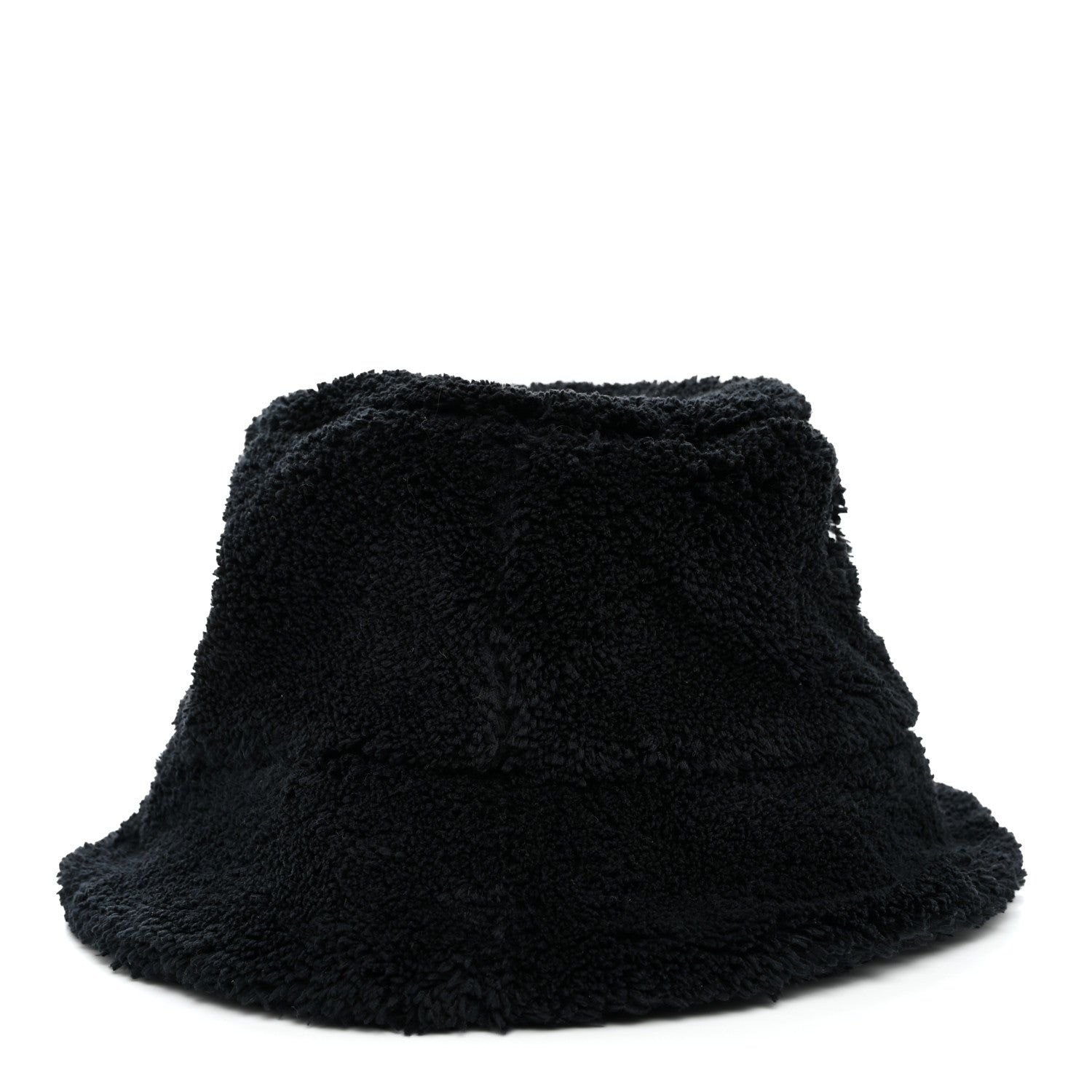 Prada Terry Cloth Logo Embroidered Womens Bucket Hat S Black White 5 of 8