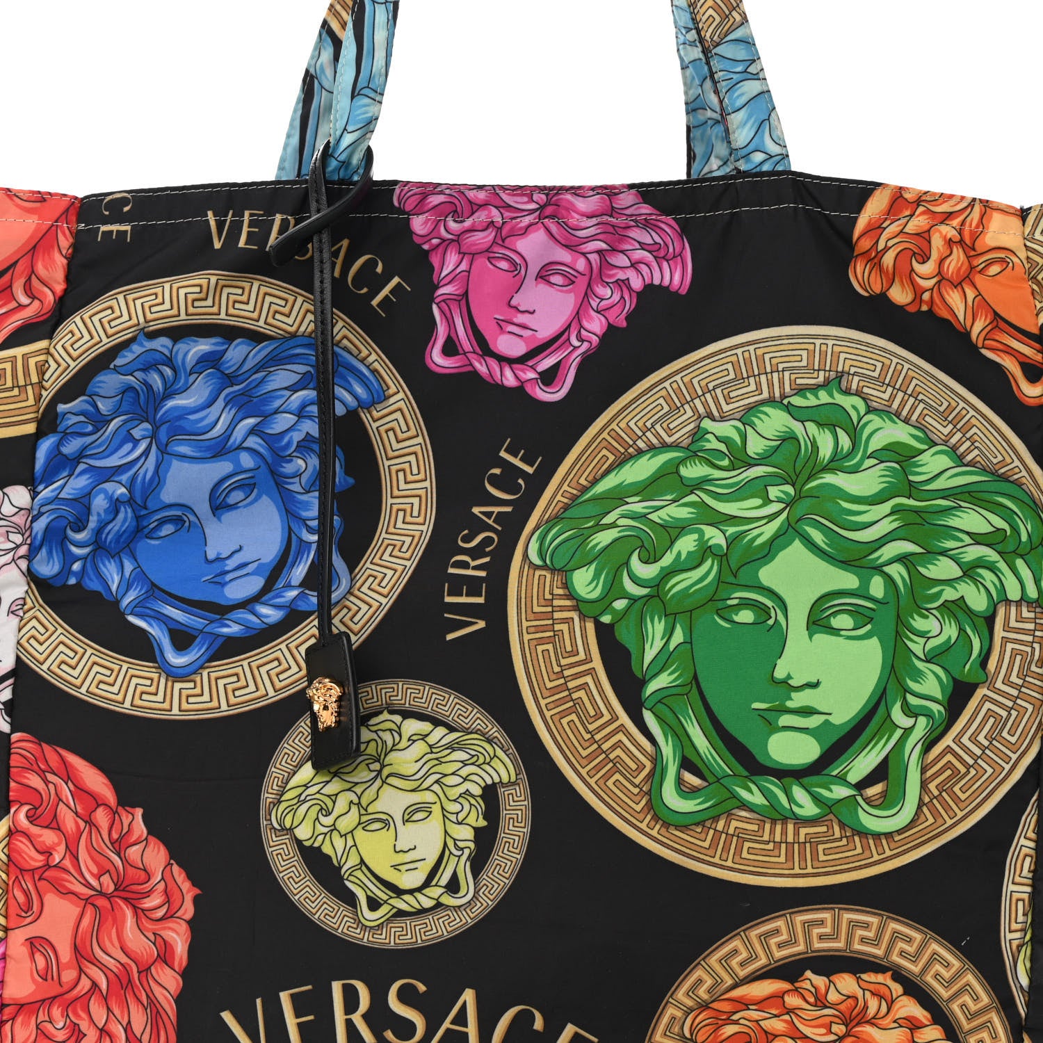 Versace Nylon Medusa Print Tote Multicolor 9 of 15
