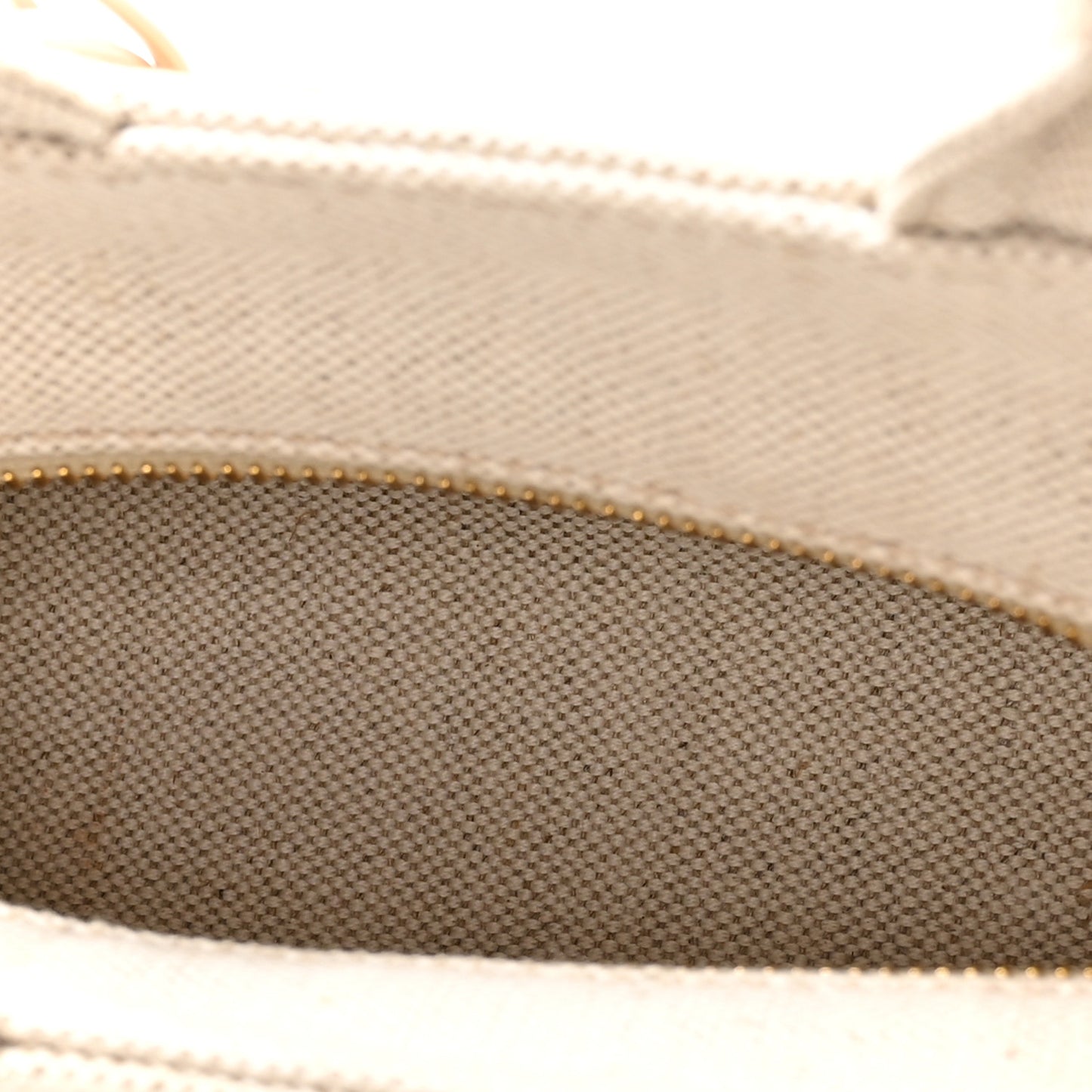 Wicker Canvas Mini Tote Tan White