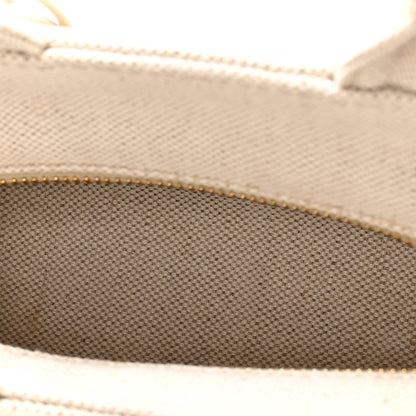 Prada Wicker Canvas Mini Tote Tan White 4 of 11