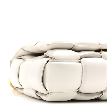 Bottega Veneta Lambskin Maxi Intreccio Padded Chain Cassette Crossbody Bag Chalk 8 of 9