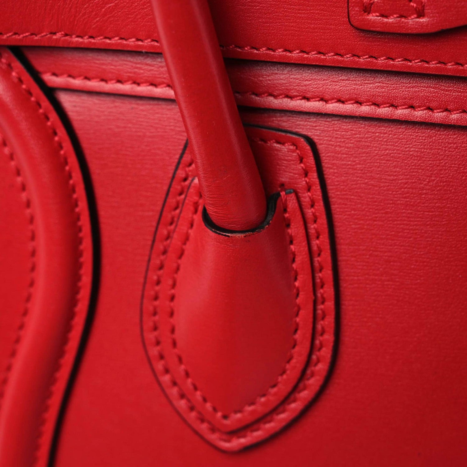 Celine Smooth Calfskin Nano Luggage Red 15 of 18