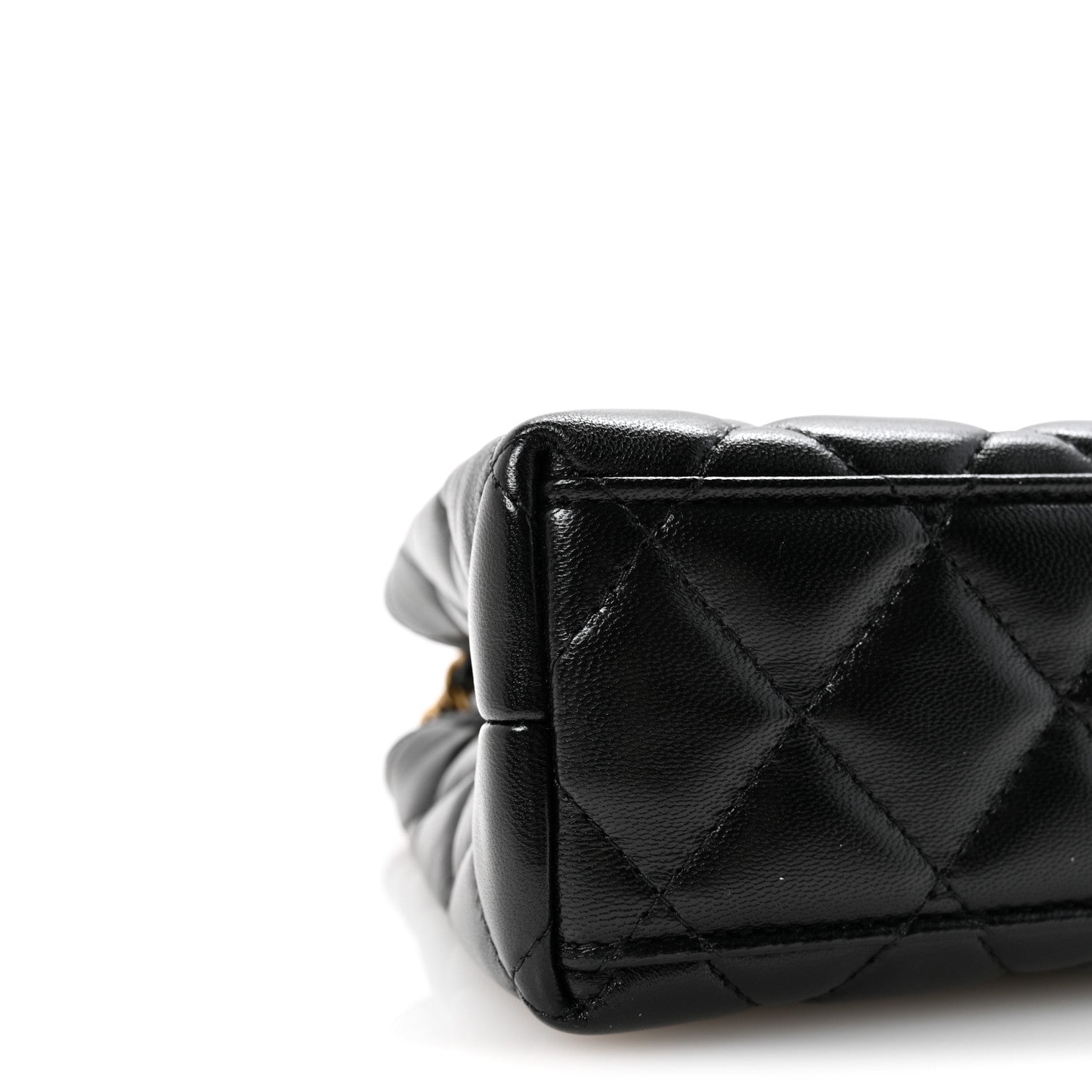 Chanel Shiny Aged Calfskin Quilted Nano Kelly Shopper Black 9 of 11