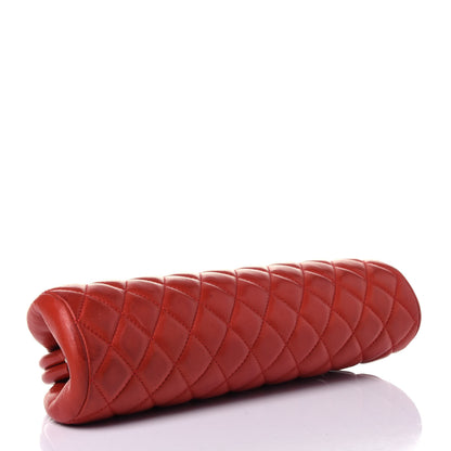 Chanel Lambskin Quilted Timeless Clutch Red 4 of 12