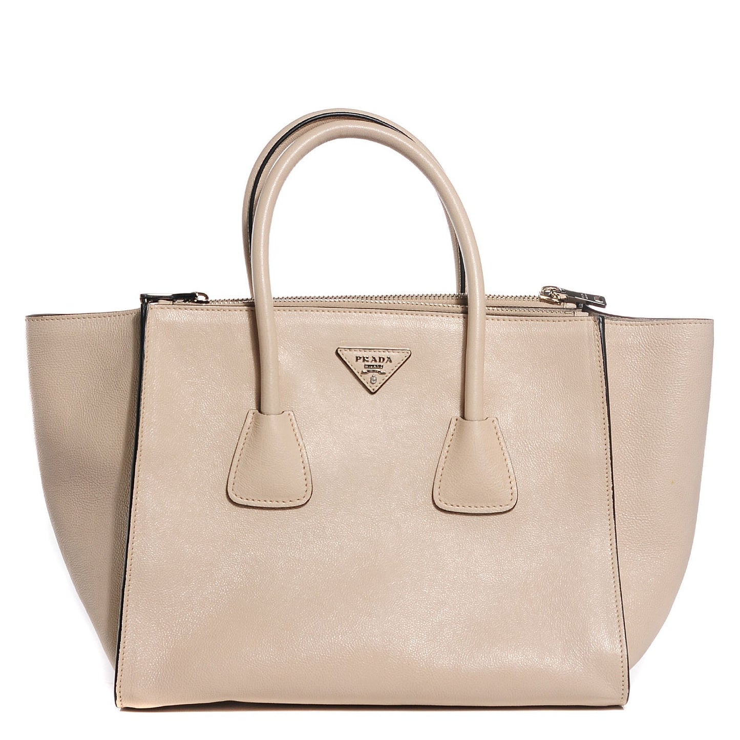 Glace Calf Twin Pocket Tote Quarzo