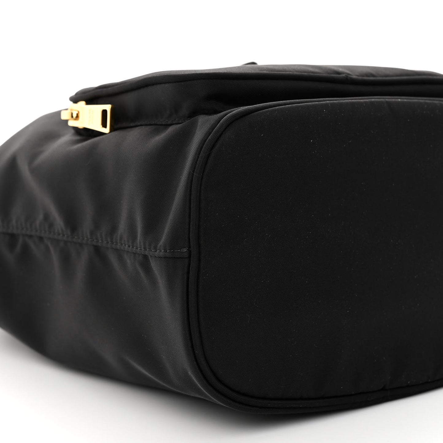 Saffiano Tessuto Nylon Mini Bucket Crossbody Bag Black