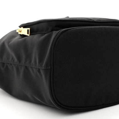 Prada Saffiano Tessuto Nylon Mini Bucket Crossbody Bag Black 8 of 9