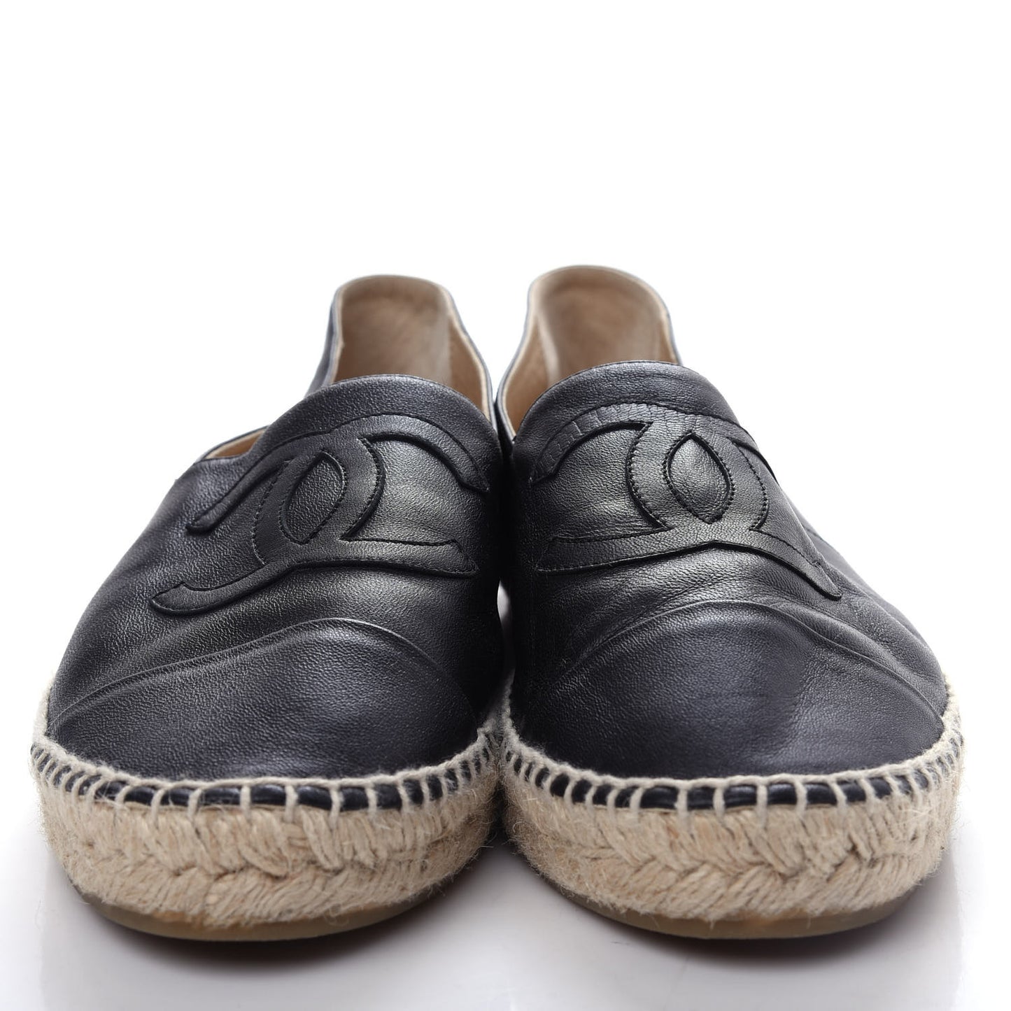 Lambskin CC Espadrilles 42 Black