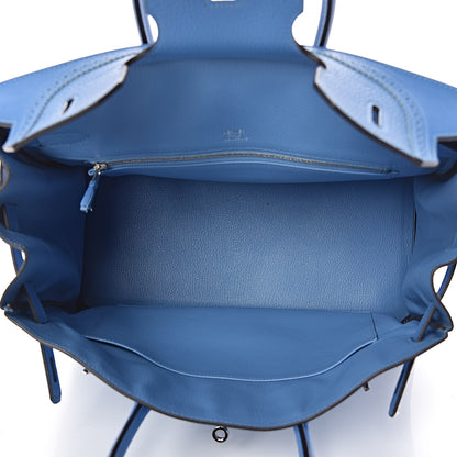 Hermes Taurillon Clemence Swift Ghillies Birkin 35 Bleu Paradise 5 of 10