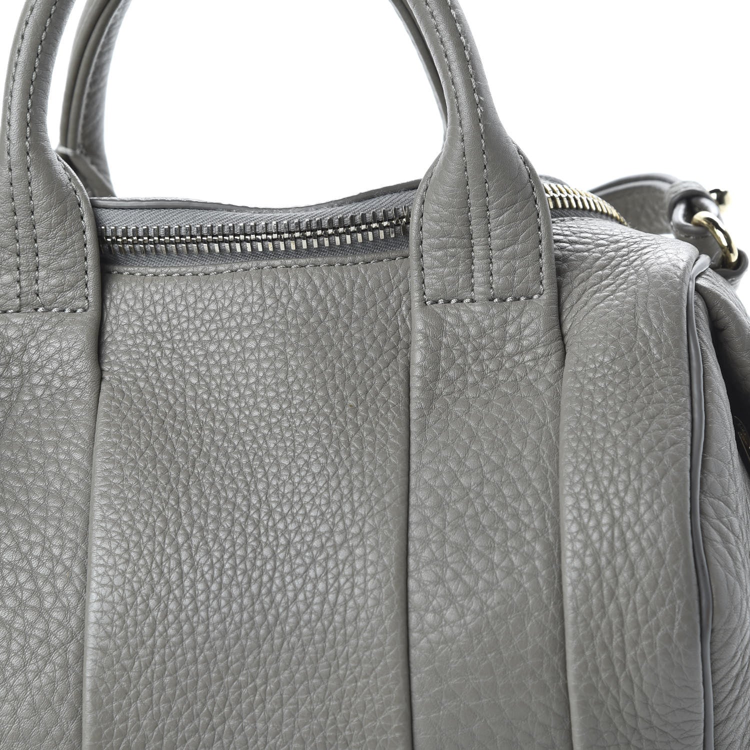 Alexander Wang Pebbled Lambskin Rockie Gray Pale Gold Hardware 9 of 9
