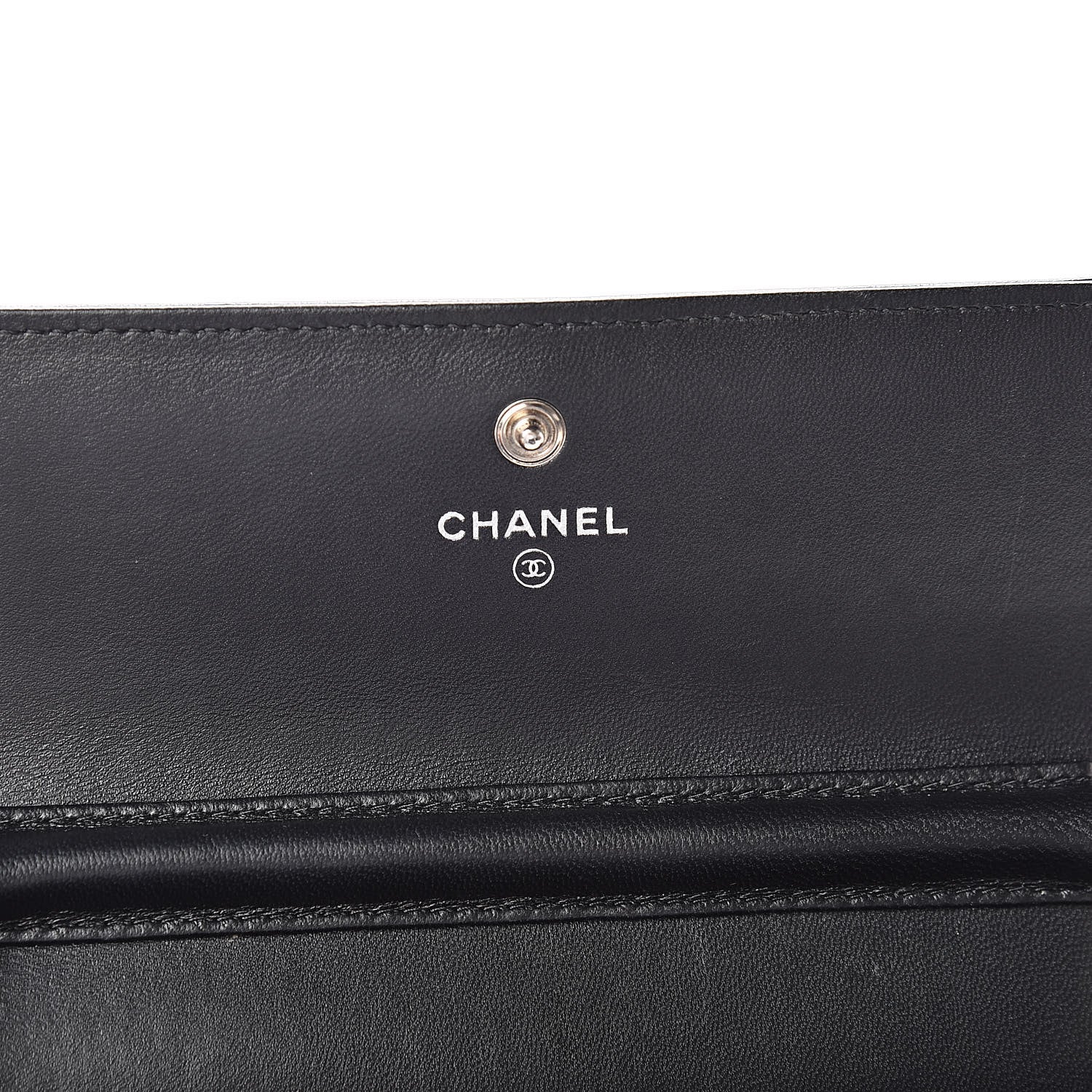 Chanel Lambskin Airlines Wallet On Chain WOC Blue Black Red 8 of 13