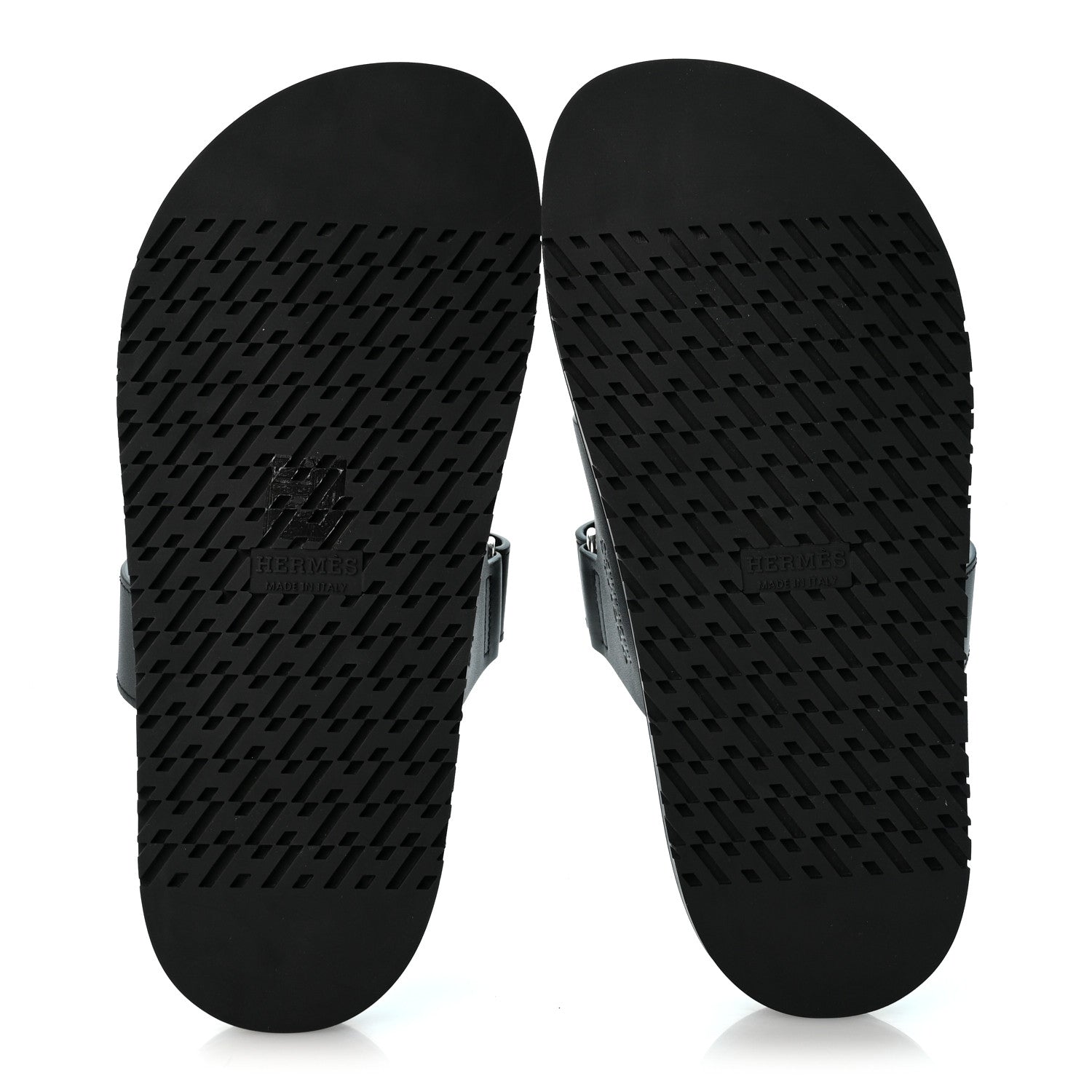 Hermes Calfskin Womens Chypre Sandals 36.5 Black 6 of 10