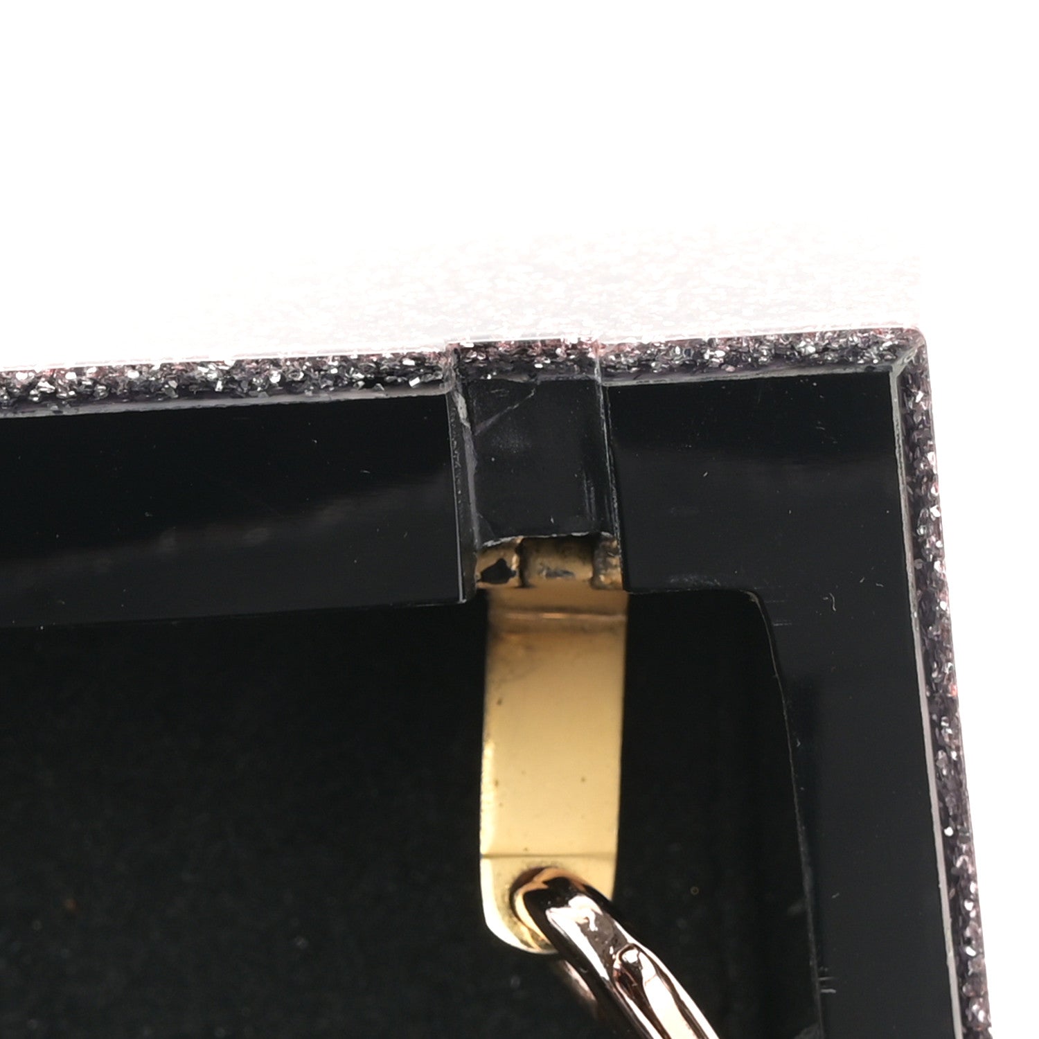 Stella McCartney Acrylic Glitter Chain Clutch Copper 10 of 11