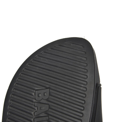 Balenciaga PVC Logo Womens Pool Slide Sandals 38 Black White 10 of 14