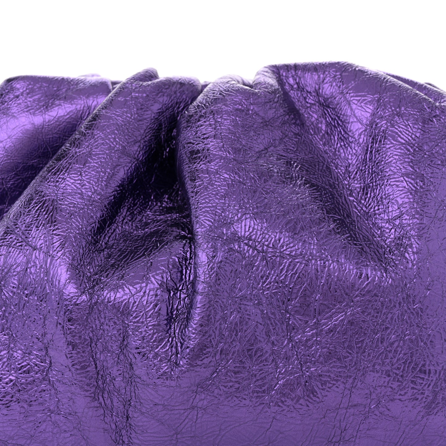 Metallic Crinkled Lambskin The Pouch Viola