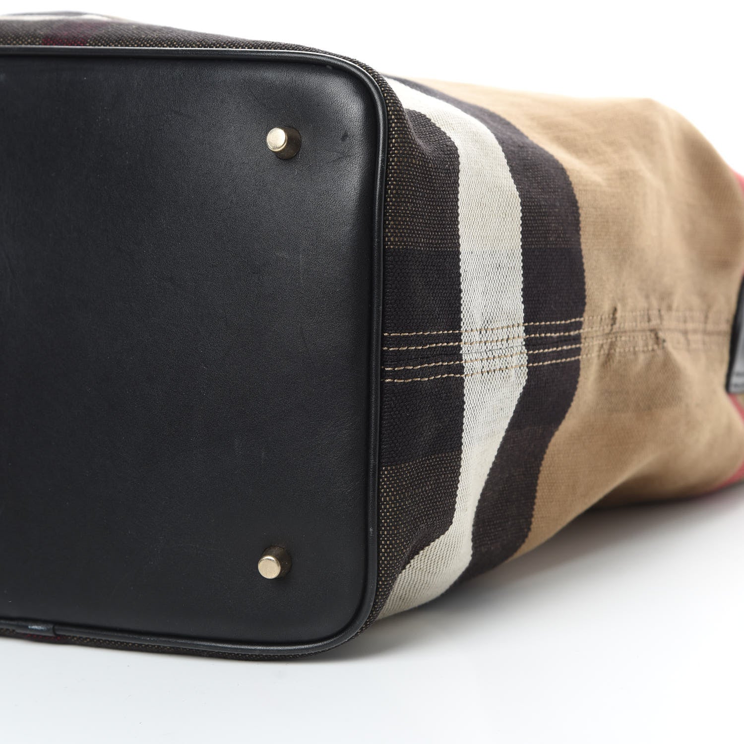 Burberry Canvas Mega Check Medium Ashby Hobo Black 13 of 14