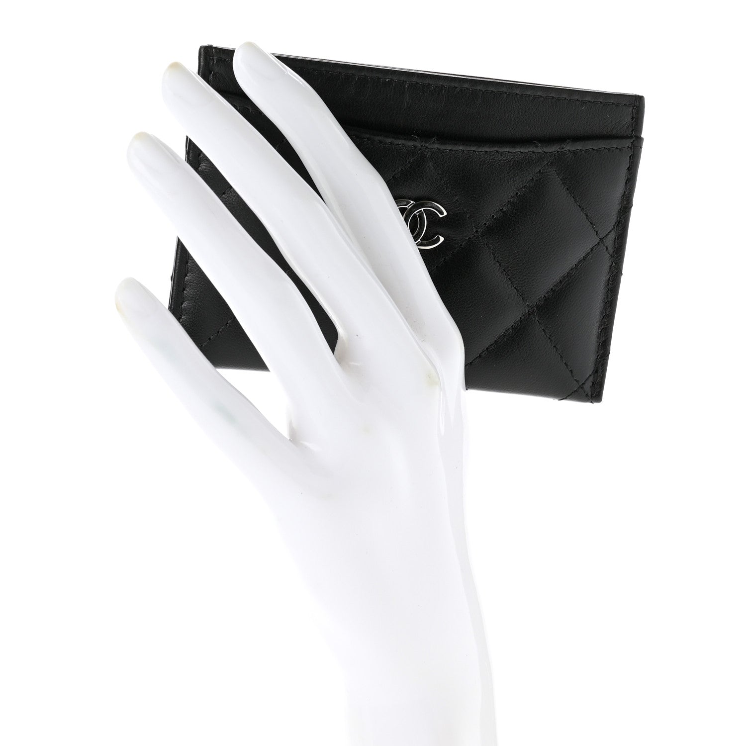 Chanel Lambskin Quilted Card Holder Black 2 of 8