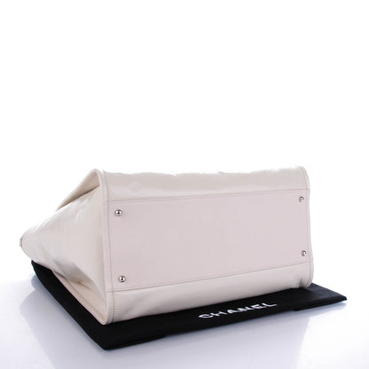 Chanel Glazed Calfskin Large Deauville Tote Ivory 4 of 7