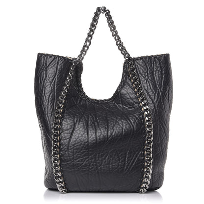 Stella McCartney Shaggy Deer Shearling Chain Falabella Tote Black 1 of 6