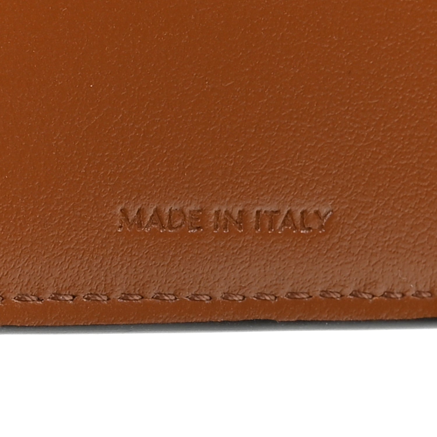 Celine Grained Calfskin Triomphe Fine Strap Wallet Tan 7 of 9