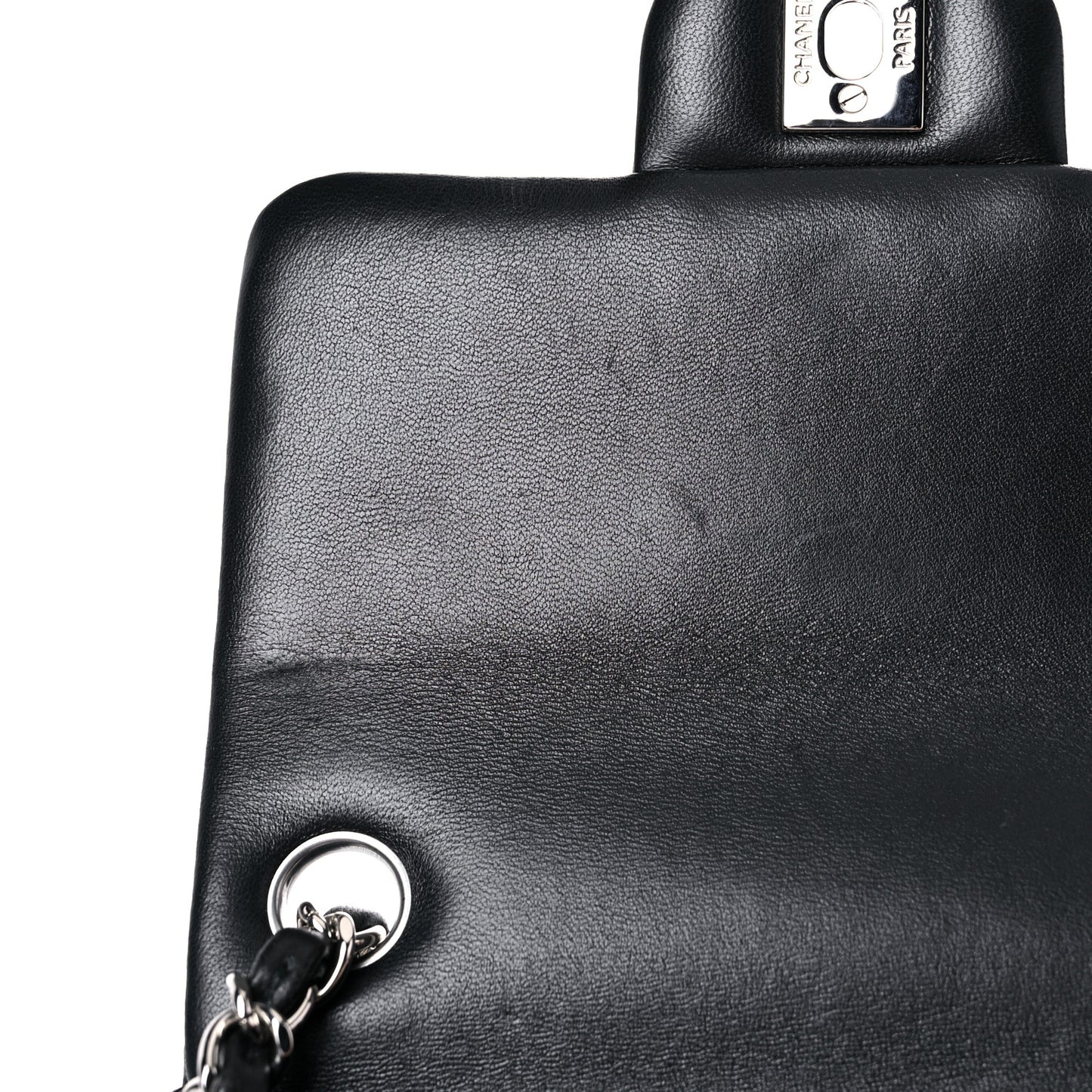 Lambskin Quilted Mini Square Flap Black