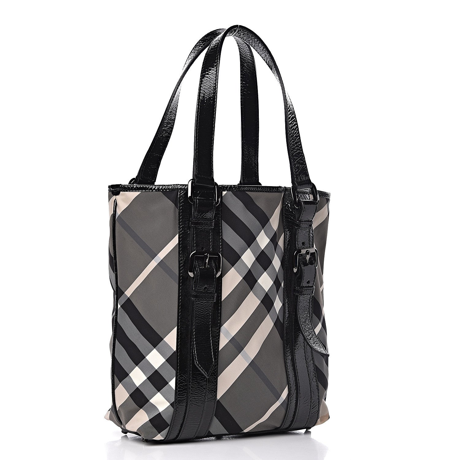 Burberry Nylon Beat Check Victoria Tote Black 3 of 14