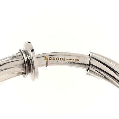 Gucci Enamel Interlocking G Hoop Cross Single Earring Silver Yellow 3 of 3
