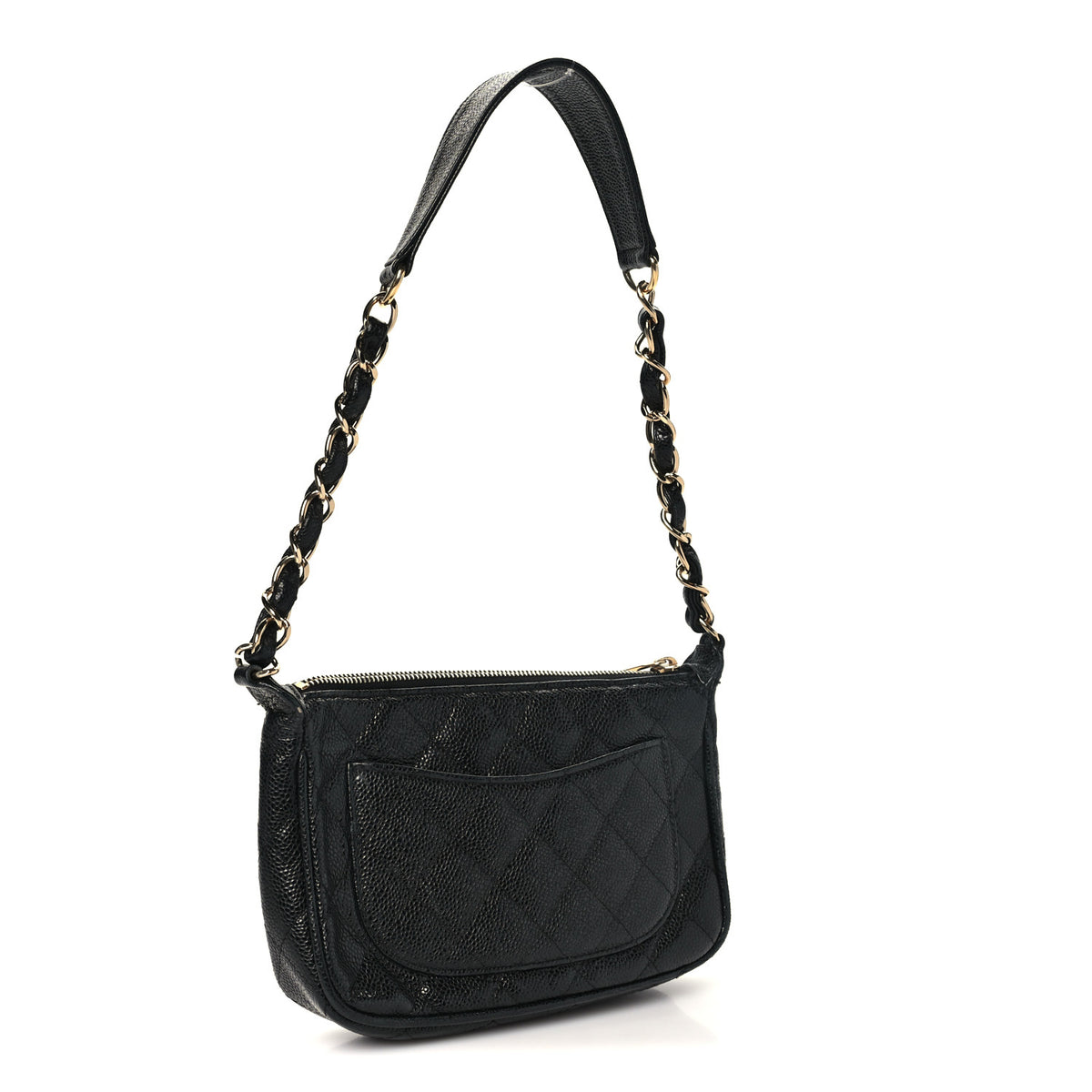 Caviar Quilted Timeless CC Shoulder Bag Black