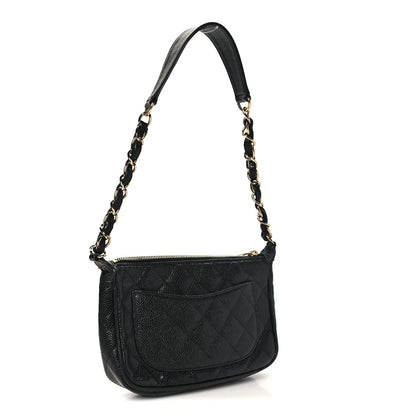 Chanel Caviar Quilted Timeless CC Shoulder Bag Black 3 of 13