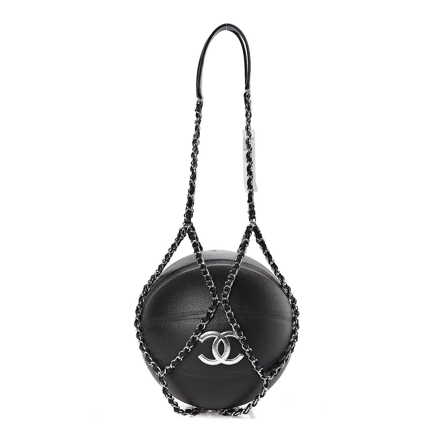 Chanel Lambskin Chain Net and Basketball Black 2 of 8