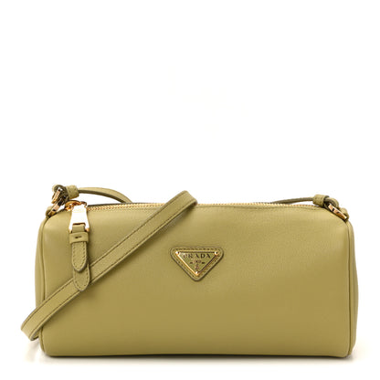 Prada Calfskin Triangle Pouch Shoulder Bag Pistachio Green 1 of 9